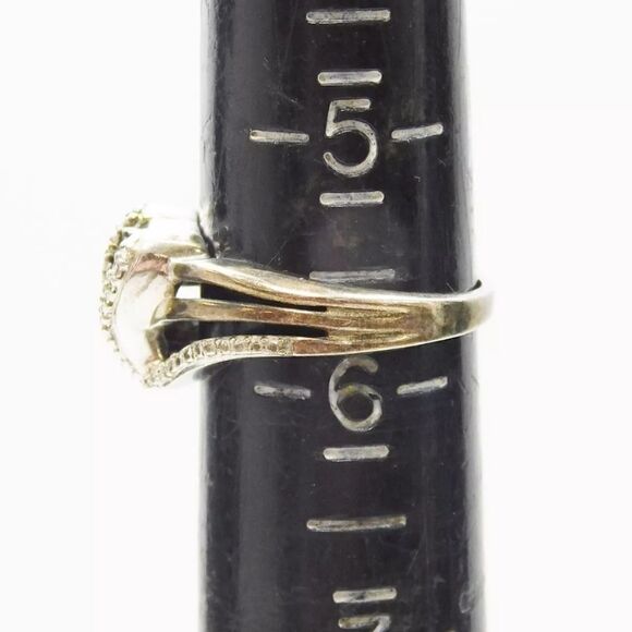 Contemporary Sterling Silver Diamond Accent Ribbon Jewelry 12.7g - Picture 3 of 5